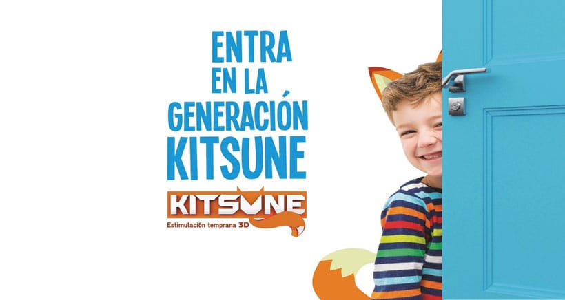 Niño entrando en el programa Kitsune de estimulación temprana en BrainKids Ciudad Real