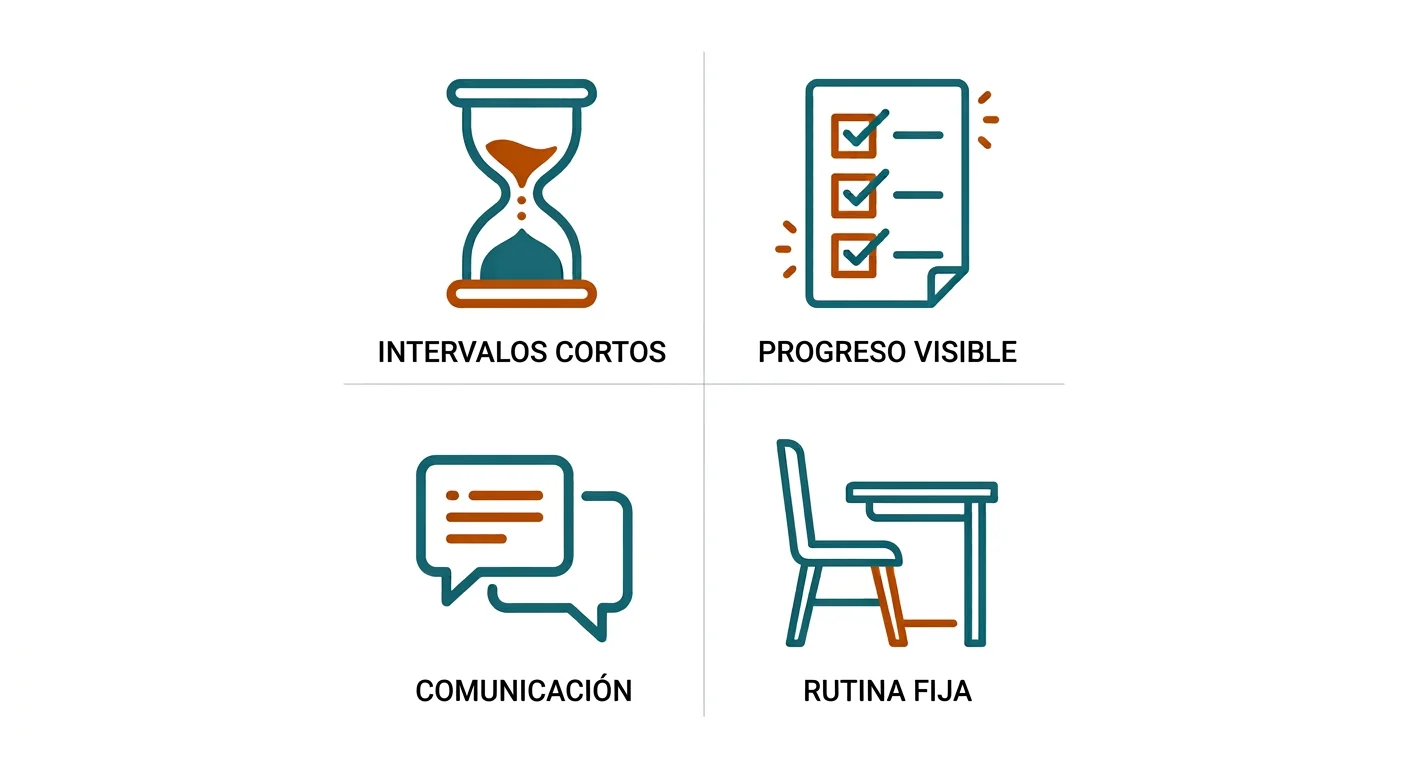 Checklist visual de rutina de deberes para niños
